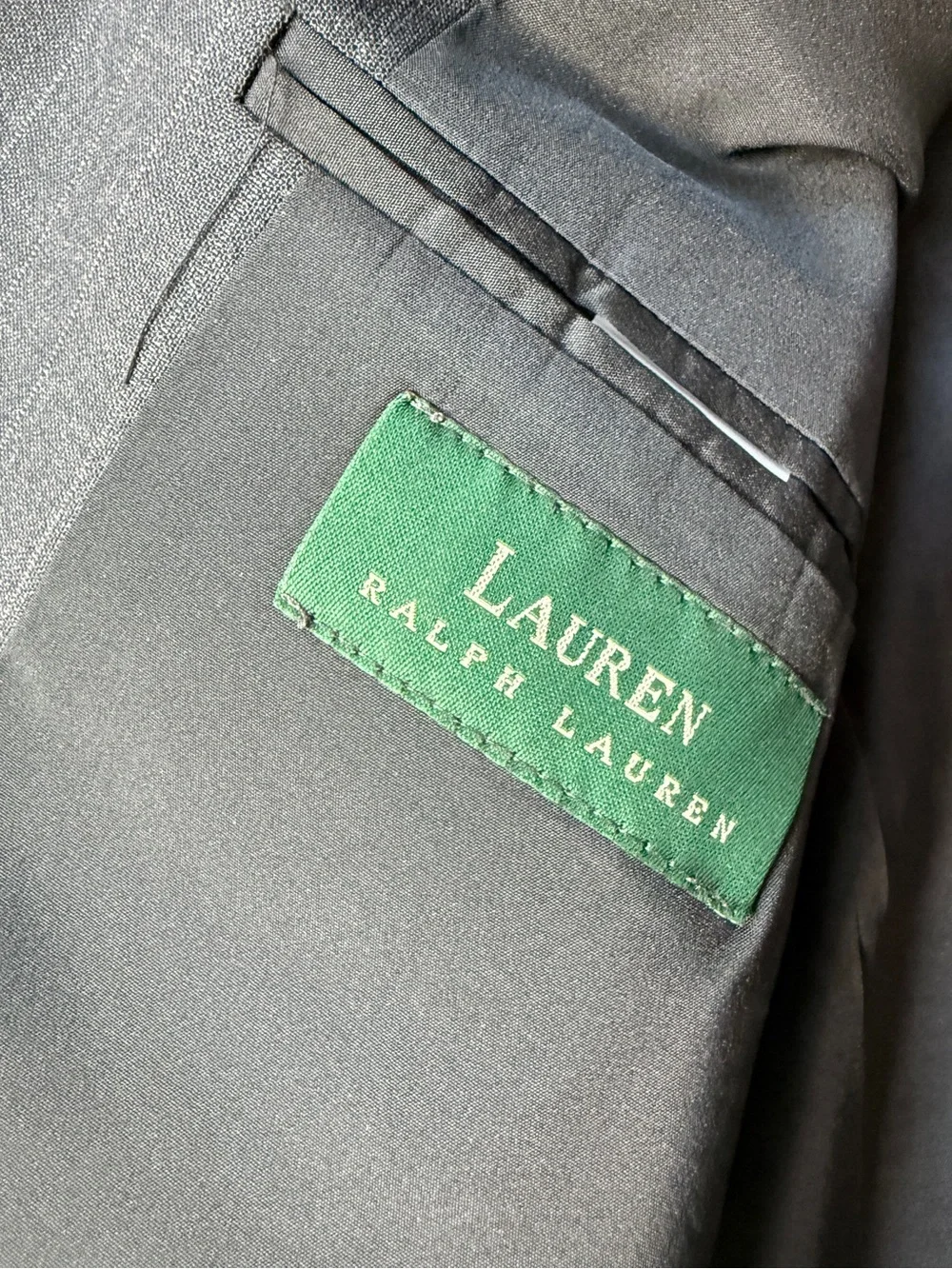 Ralph Lauren Charcoal Pinstripe Two-Button Blazer